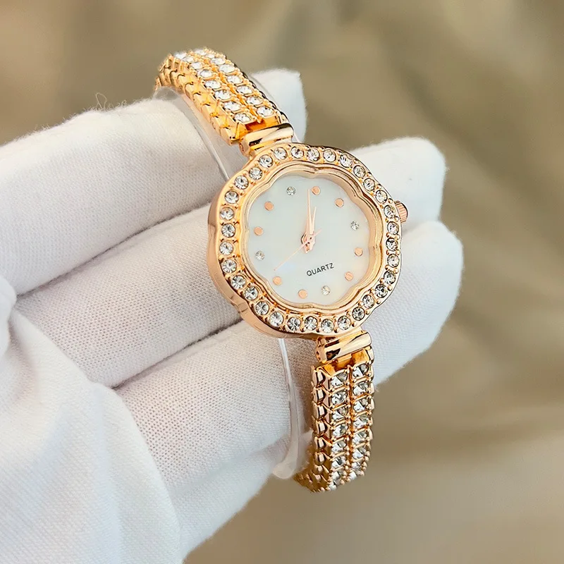 Reloj de pulsera de lujo con luz de diamante para mujer, conjunto de estrellas de cielo completo, Reloj de cuarzo, Reloj para mujer, V132