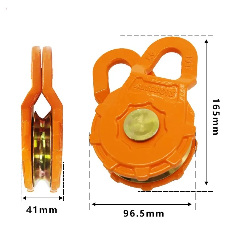 Snatch Block 12500 Lbs Working Load Limit Recovery Winch Block 25000lbs Minimum Break Strength Portable for Tractor for UTV