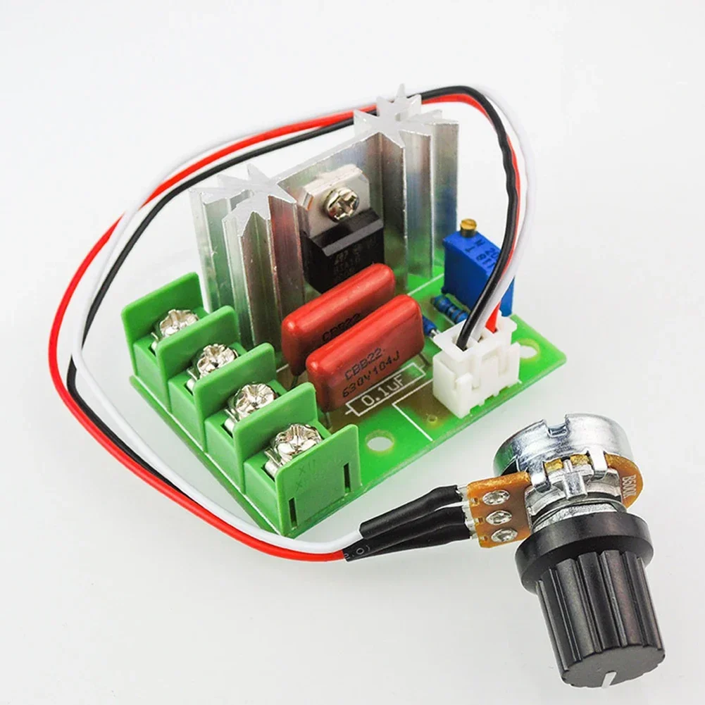 2Pcs 47*35*27mm Motor Speed Controller With Speed Regulator Knob 2000W SCR Voltage Regulator Electrical Equipment Tools Parts
