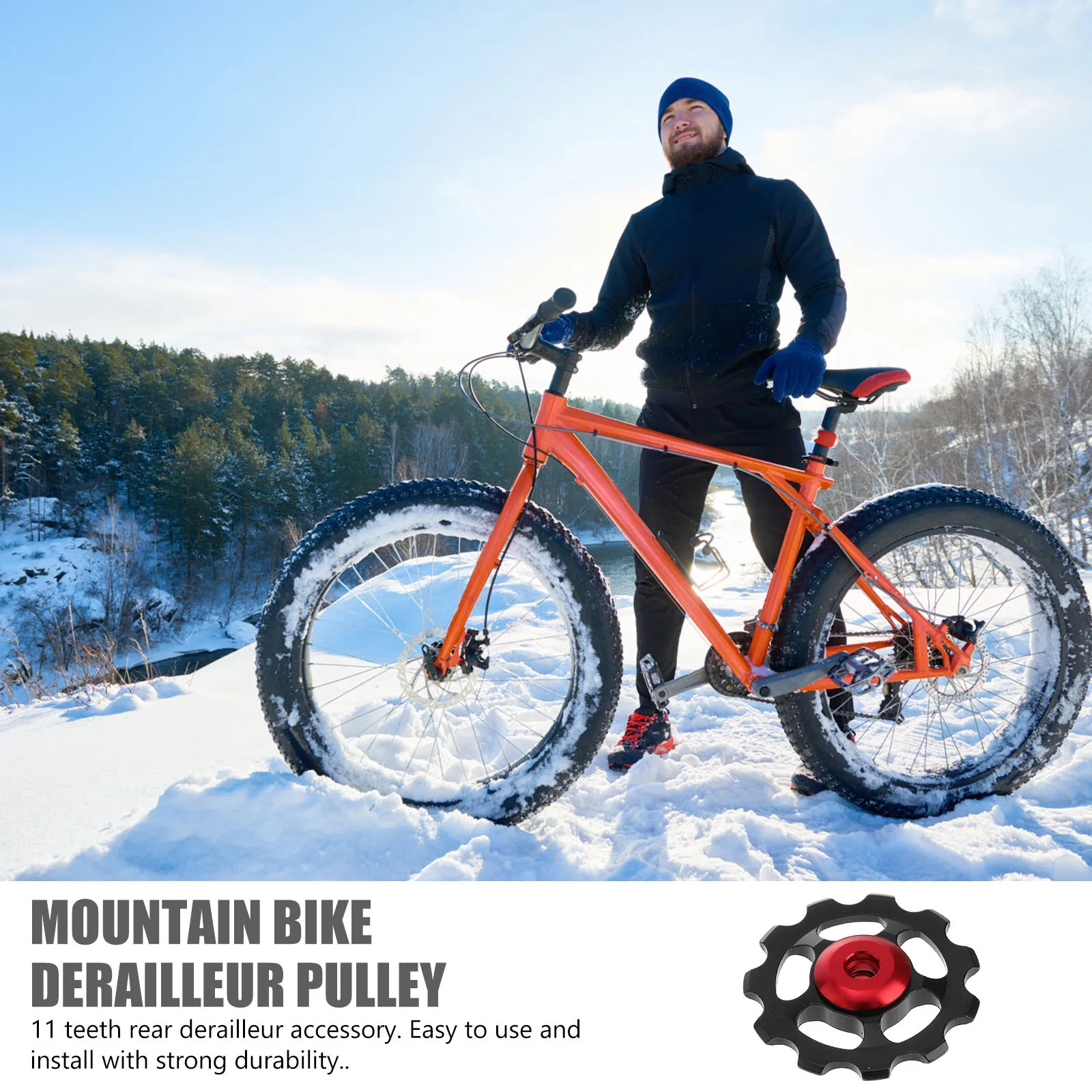 

2Pcs 11T Rear Derailleur Pulley Aluminum Alloy Bike Wheel Upgrade Strong Durability for 13T Smooth Performance