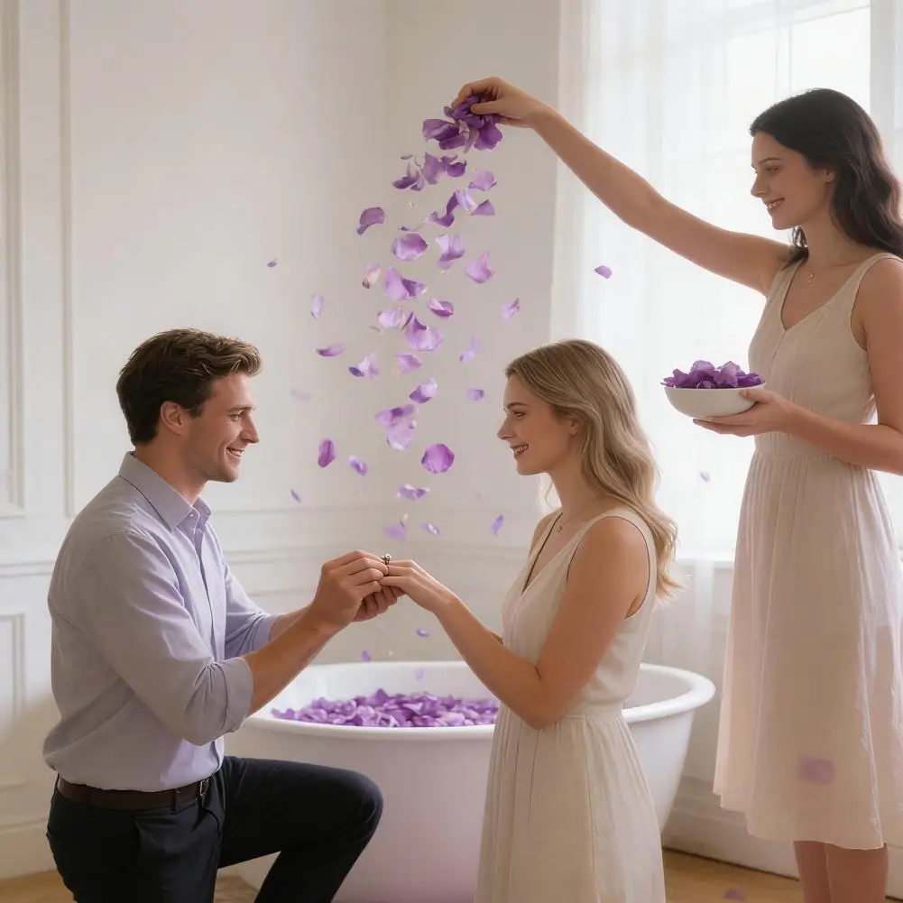 300pcs Artificial Fake Rose Petals Simulation Silk Rose Petal Fake Flower Petals For Valentines Day Wedding Party Romantic Decor