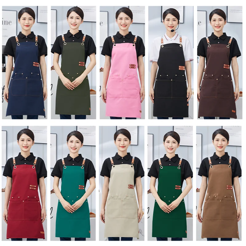 Waterproof Kitchen Apron Men Women Waiter Aprons Barista Manicurist Barber Mandiles Diy Candle Nail Studio Work Bibs Custom