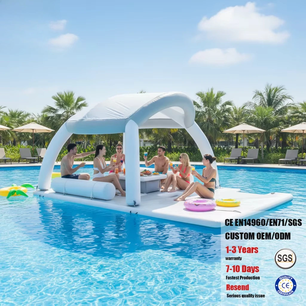 

Wholesale Water Party Inflatable Sea Floating Dock Platform Sofa Boat Floating Inflatable Platform for Water Sports
