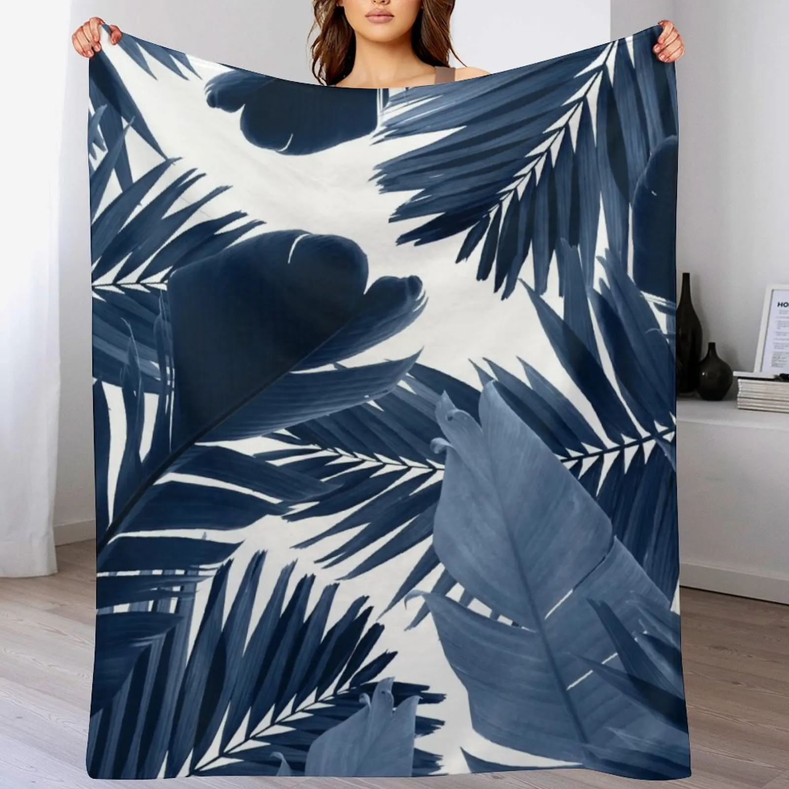 

Jungle Leaves Finesse #3 #tropical #decor #art Throw Blanket Heavy Warm Blankets