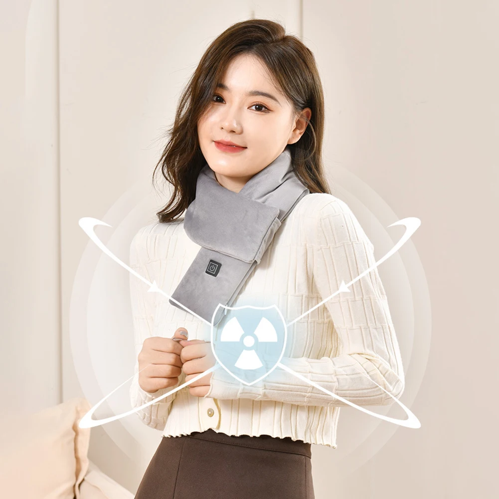 

Electric Heating Scarf USB Charging Electric Heated Scarf Cold-Proof Thermal Neck Wrap Warmer Soft for Climbing Hiking Cycling