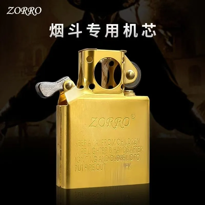 Zorro Z517AB Pipe Movement Original Copper White Steel Retro Movement Kerosene Lighter Accessories General Movement