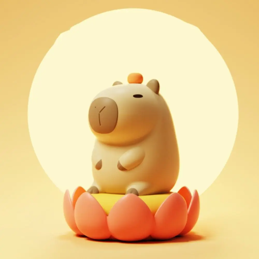 وظيفة التوقيت كابيبارا ضوء الليل رائعتين ملون اللمس الاستشعار ضوء الليل USB قابلة للشحن ضوء النوم هدية عيد ميلاد