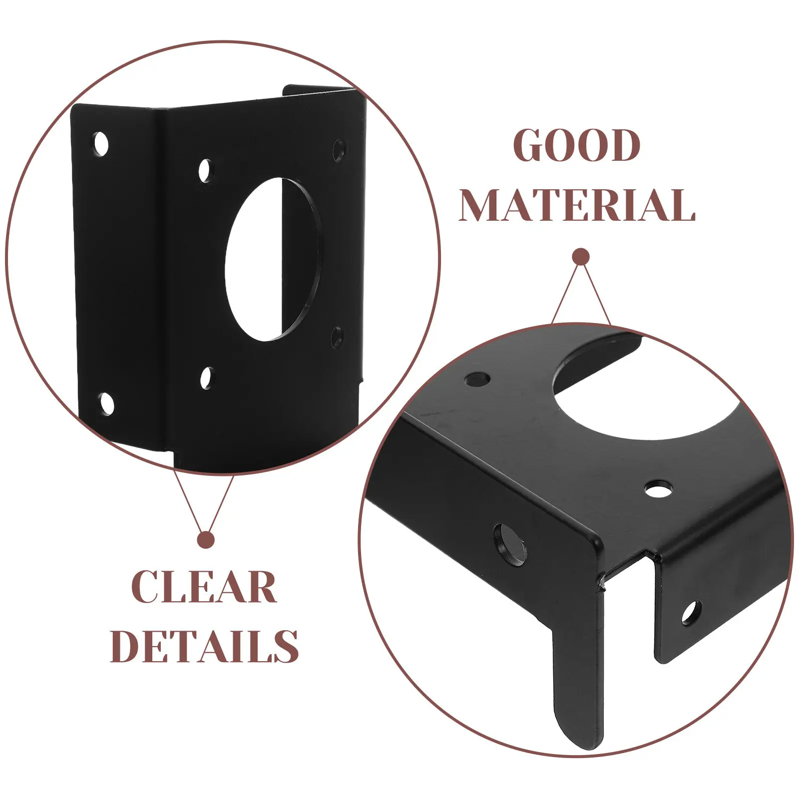 4Pcs Heavy Duty Weather Resistant Deck Post Support Base for Pergola Pavilion Railing Wood Metal Posts 4x4 Black Stable Anchor