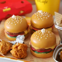 Burger Fried Chicken Wing Model DIY Handmade Aromatherapy Candle Silicone Mold Aromatherapy Gypsum Ornament Moulds