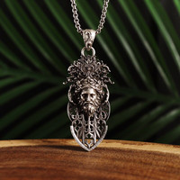 Ancient Greek Mythology God King Zeus Pendant Roman Mythology Jupiter Necklace Men and Women Retro Punk Jewelry Gift