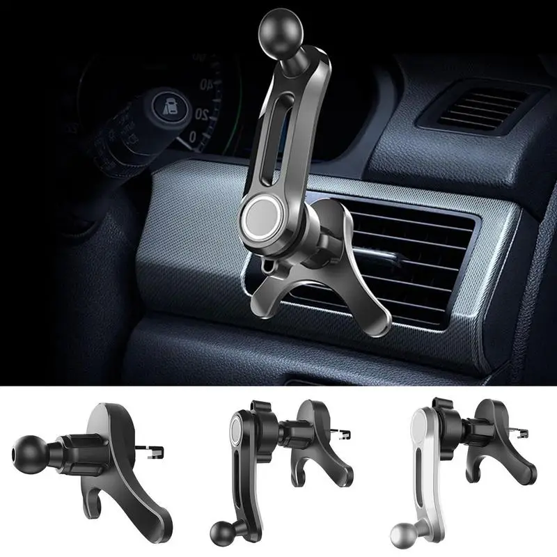 Car Cell Phone Holder 360 Degree Rotatable Vent Phone Holder Cradle Clip Anti-Shake Cell Phone Mount Car Interior Accessories