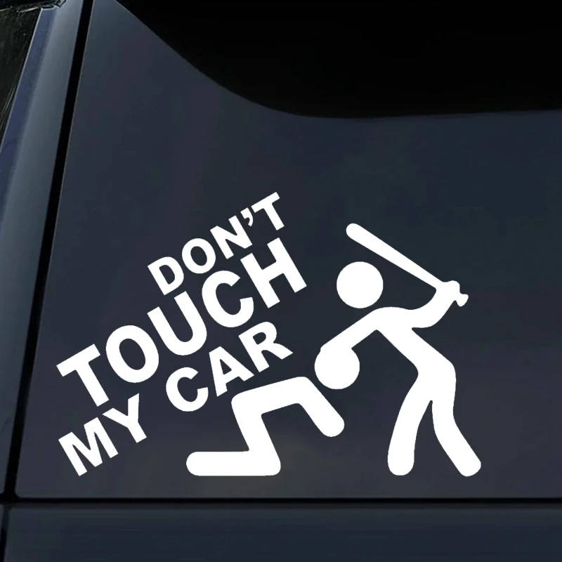 

31807# Self-adhesive Vinyl Decal Don't Touch My Car Car Sticker Waterproof Auto Decors on Bumper Rear Window Laptop