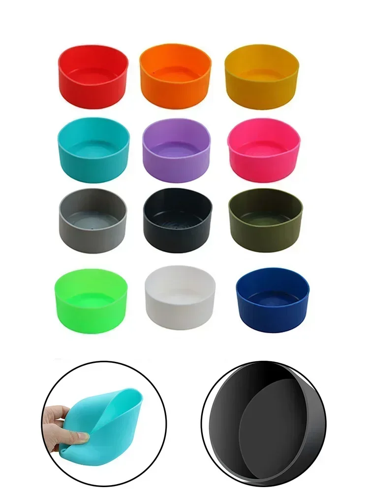 7.5/9cm Silicone Cup Bottom Cover Heat Insulation Coaster Sleeve Pad  For 32-40oz Universal Flask Base Insulation Case