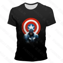 Captain America T-Shirt da uomo Summer Fashion maglietta da donna a maniche corte Marvel Hero 3D Print Cool Children Tee Tops