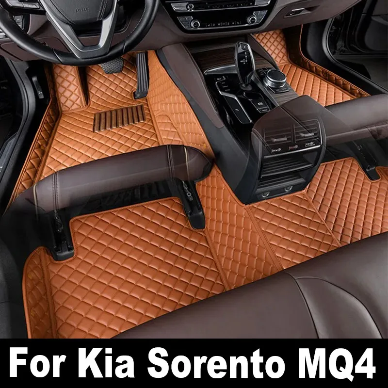 Tappetino per moquette per auto per Kia Sorento MQ4 2021 2022 2023 tappetini per gatti in pelle impermeabile Tapetes Para Automovil accessori per