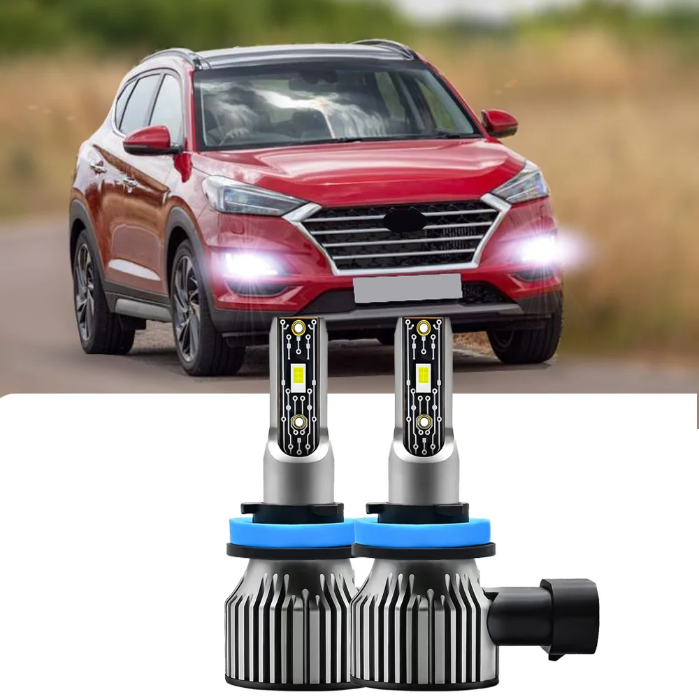 2pcs  Led Car Fog Lamp  for Hyundai Tucson 2016 2017 2018 2019 2020 2021 LED  Front Fog Light Bulb Canbus