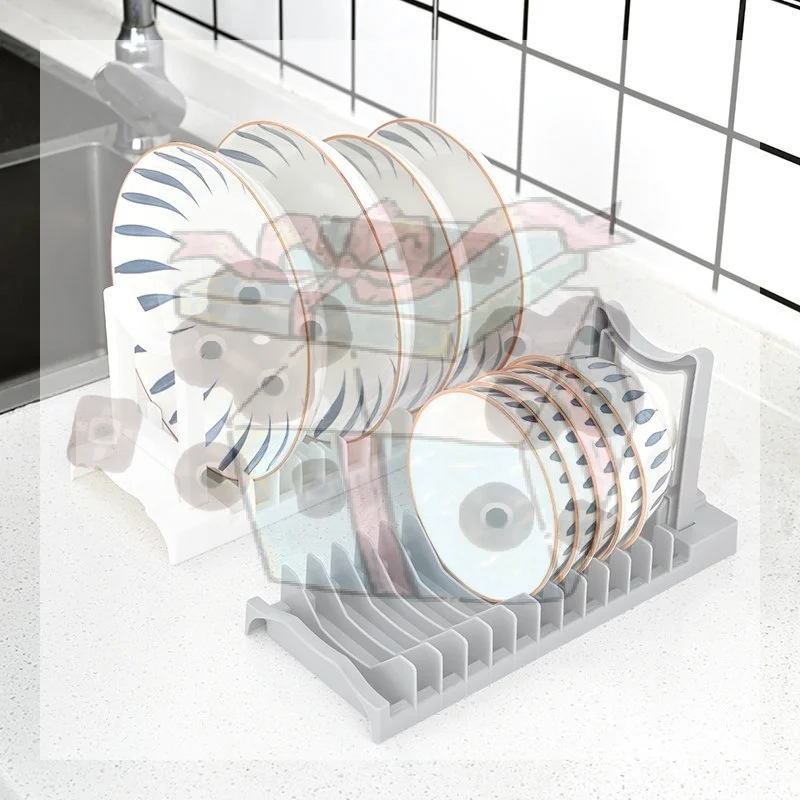 【CC】Kitchen Dishware Storage Rack Sink Disposal Shelf Home Use Tabletop Bowl Drainage Storage Box Dish Drying Holder