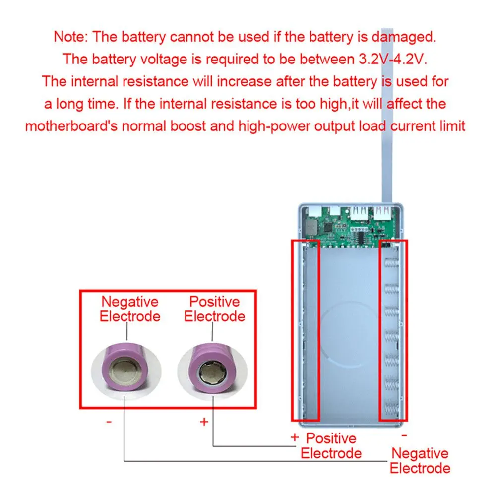 No Welding LCD Displays Dual USB Charging Holder Battery Storage Box Battery Charge Shell 21×18650 Batteries Power Bank Case view 4