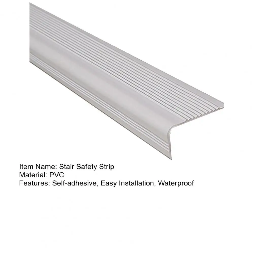 100/200cm Stair Safety Strip Self-Adhesive Stair Edge Protector Non-Slip Stair Edge Stripe Indoor Outdoor PVC Anti-slip Strip