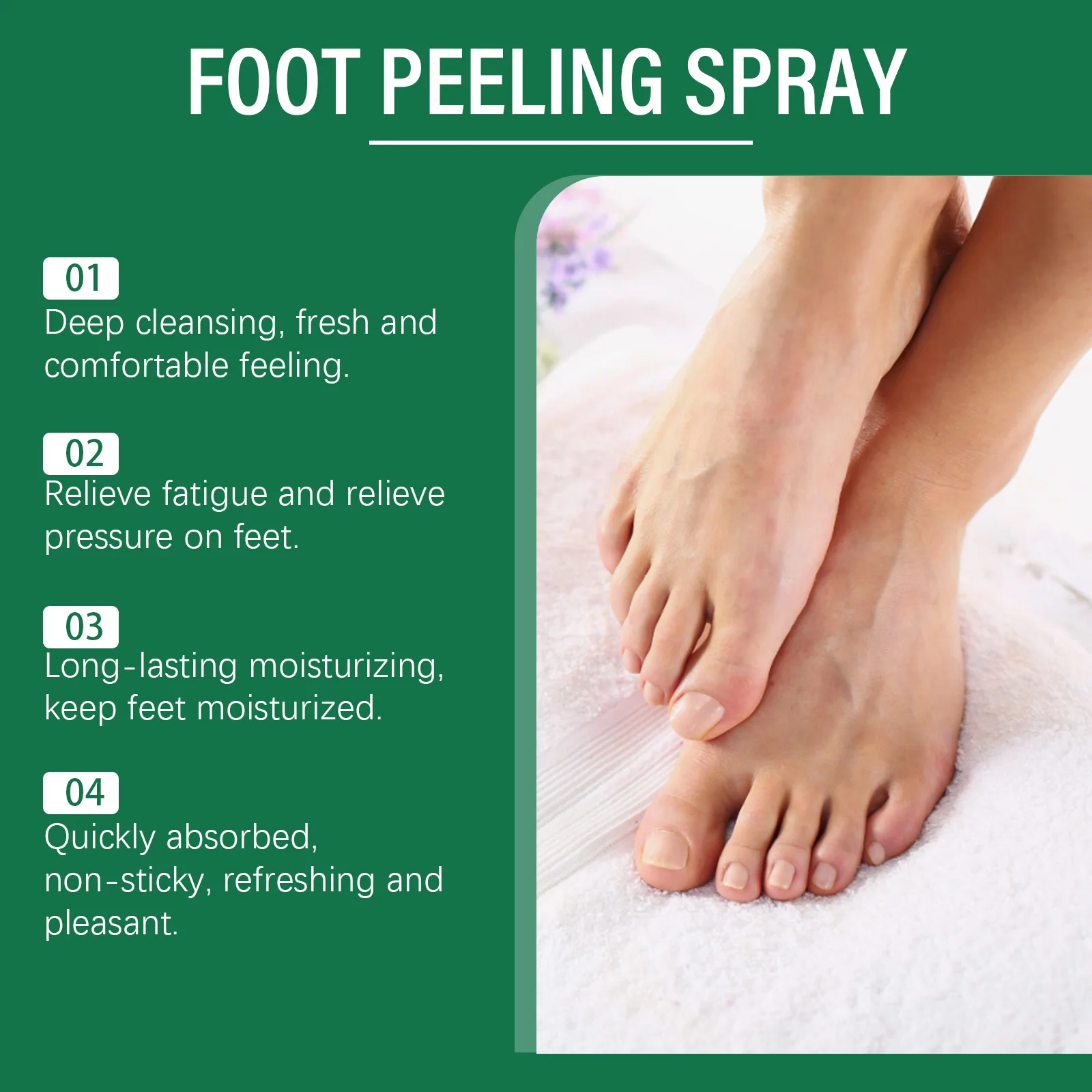 110ml Foot Spray Remove Cuticle Dead Skin Foot Exfoliator Softener Remove Dead Skin & Calluses Feet Spray Pedicure Nail Enhancer
