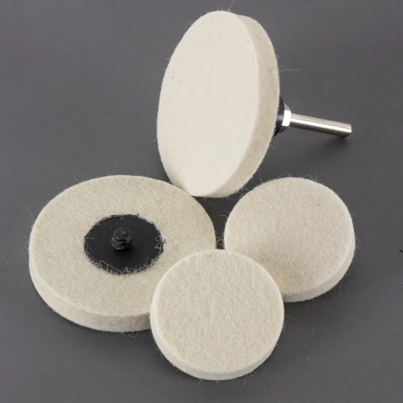 2inch 50mm Wool Polishing Wheel Buffing Pads Quick Change Felt Polishing Disc Roll Rock for Rotary Tool Abrasive