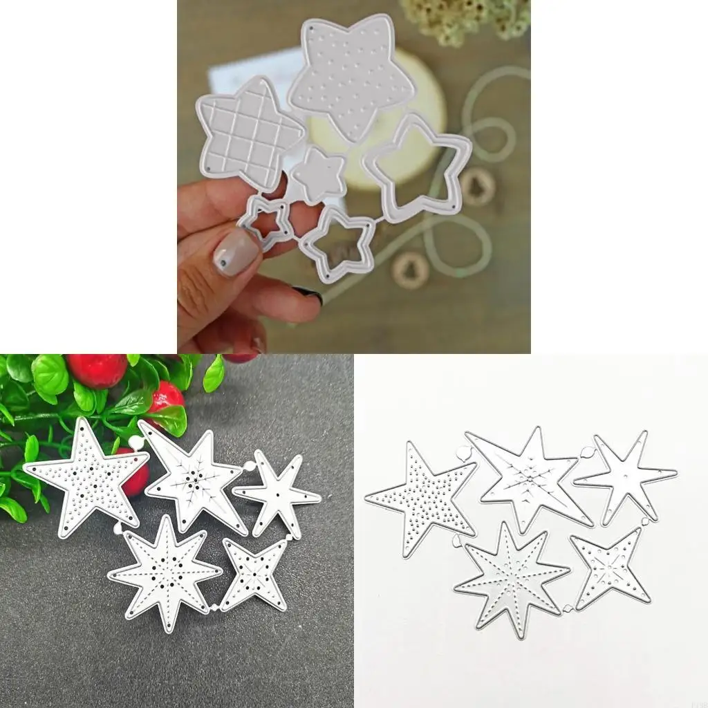 F19B Stars Frame Flower Border Metal Die Cuts Stars Cutting Dies DIY Embossing-Decor