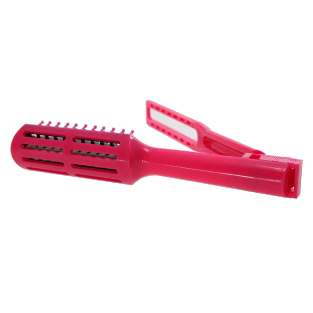 

V Shaped Hair Abs Anti Static Travel Size Foldable Straightening Comb Heat Resistant 200℃ Styling Tool For Men Salon Home Use