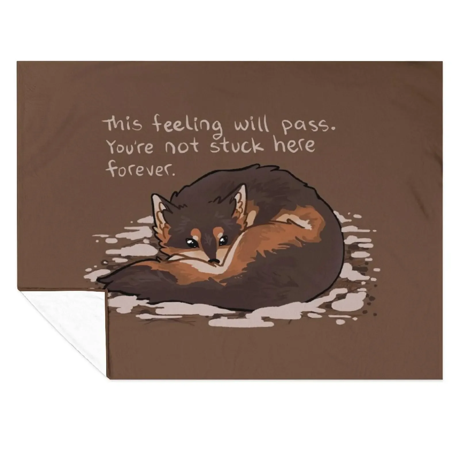 

This Feeling Will Pass Snuggly Wolf Throw Blanket Heavy Sofa Fashion Sofas Flannel Fabric Blankets
