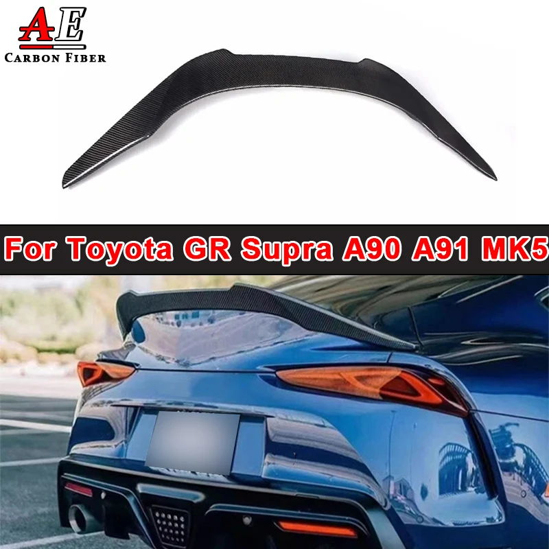 

Для Toyota GR Supra A90 A91 MK5 из углеродного волокна, задняя крышка багажника, спойлер, хвостовое крыло, багажник, гоночный диффузор, крышка корпуса, комплект