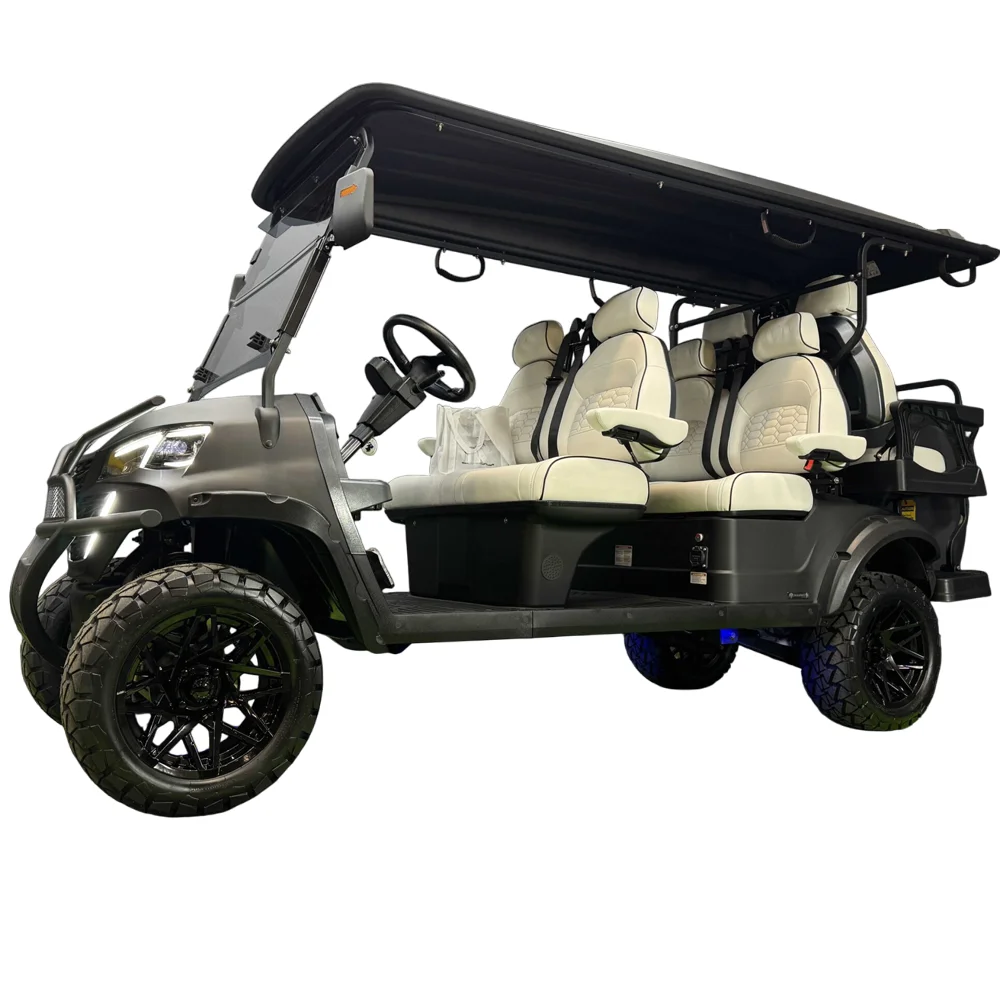 

4 Wheel Drive Golf Buggy Car Off Road Tire 6 Passenger Electric Golf Cart 10 Inch Electric Golf Carts for Sales