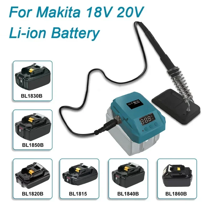 Nuova stazione di saldatura elettrica senza fili da 60W per Makita 18V 20V batteria Display digitale stazione di saldatura riscaldamento rapido