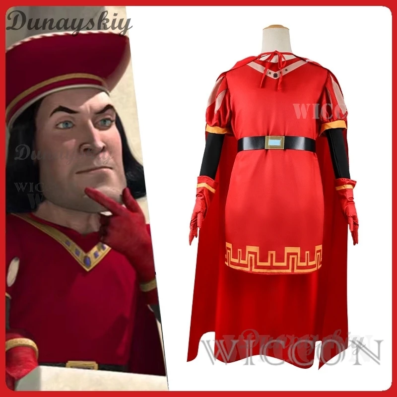 

2024NEW Lord Farquaad костюмы для косплея для мужчин, взрослых, детей, размер, костюмы на Хэллоуин, Шрек, косплей, ролевые игры, вечерние для детей