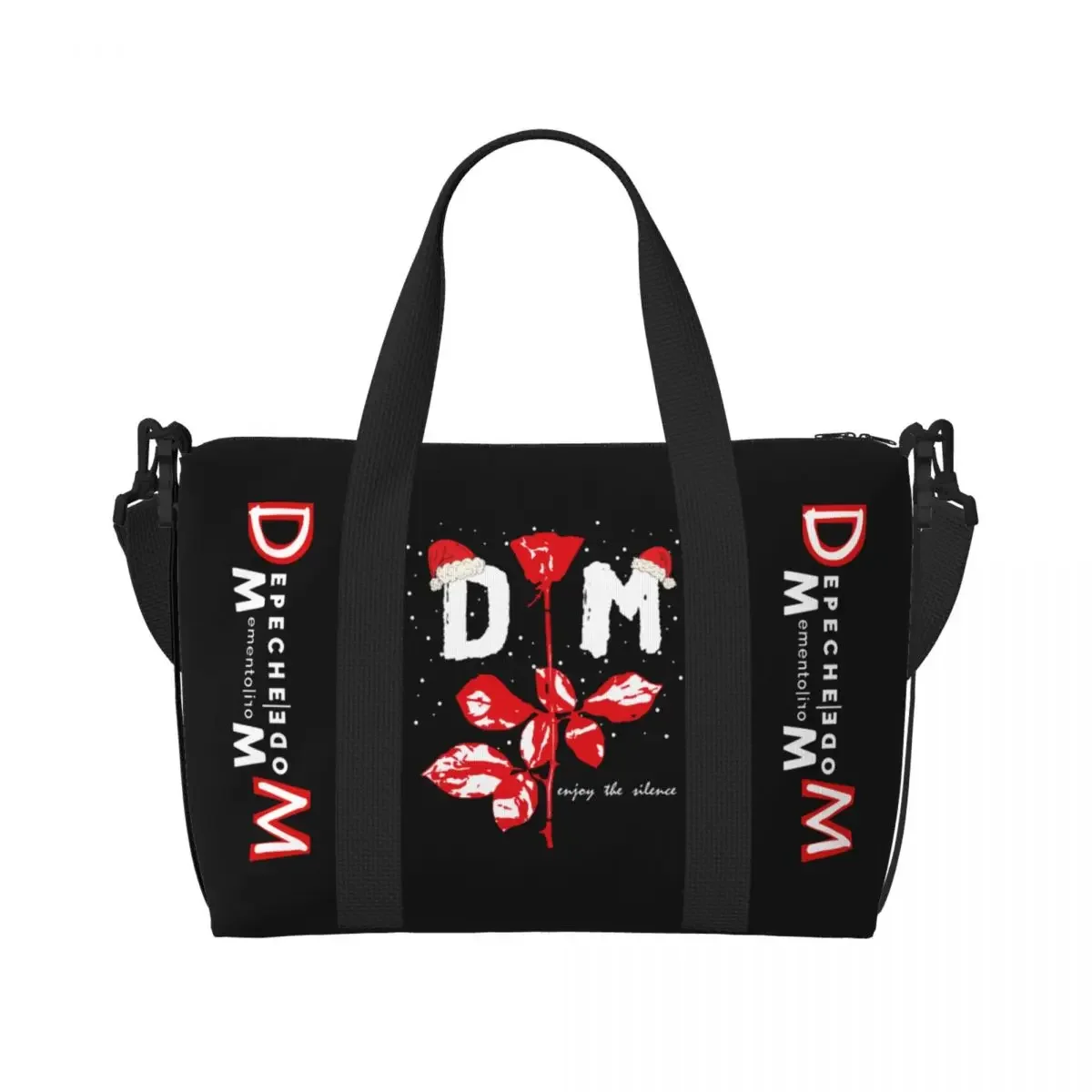 Custom Depeche Cool Mode Tote Bag Women Big Capacity DM Gym Beach Travel Bags