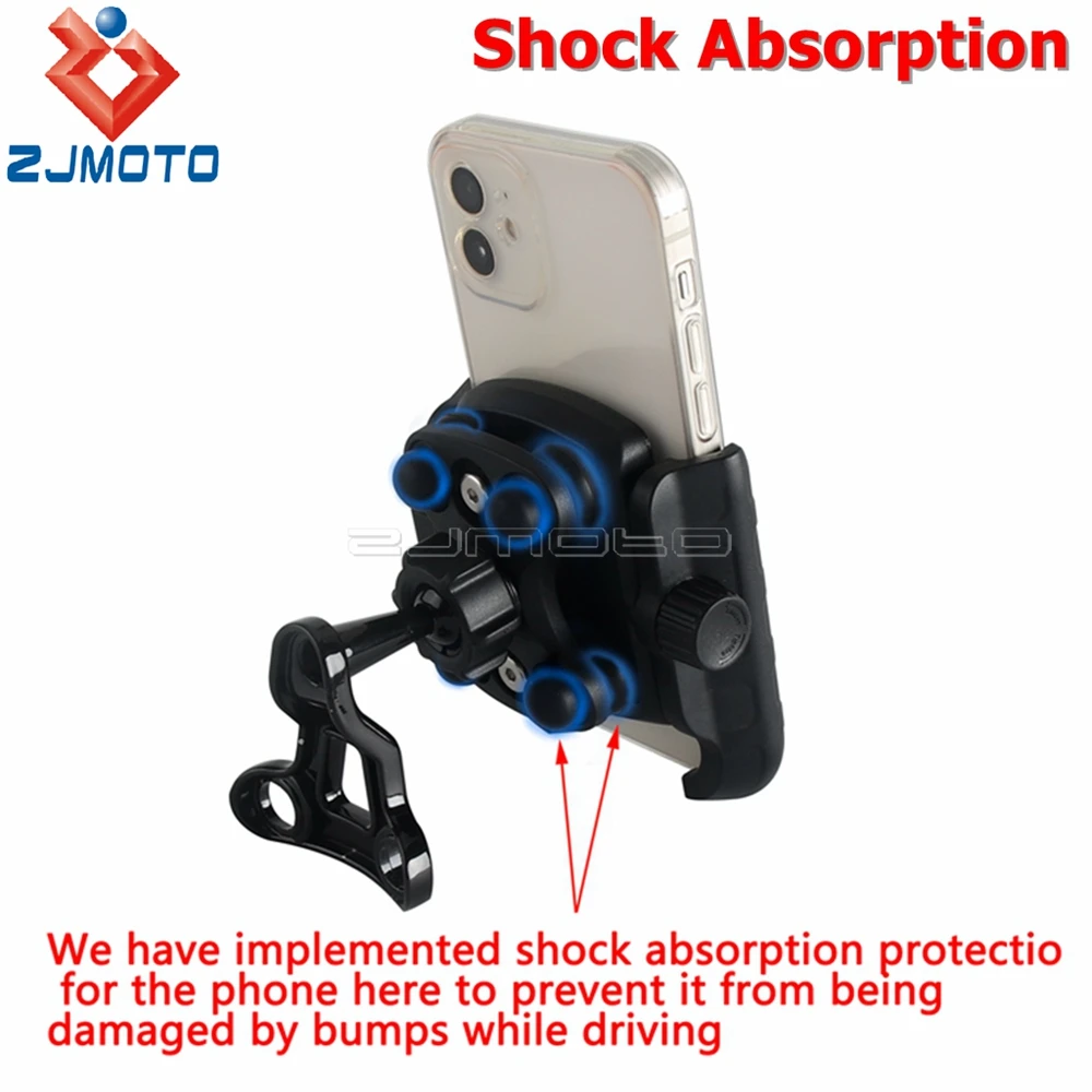 360 °   Penyangga Ponsel dengan Peredam Guncangan untuk Setang Harley VRSC Sportster Dyna Softail Touring 2000 ke atas XR 750 1000 1200 08-13