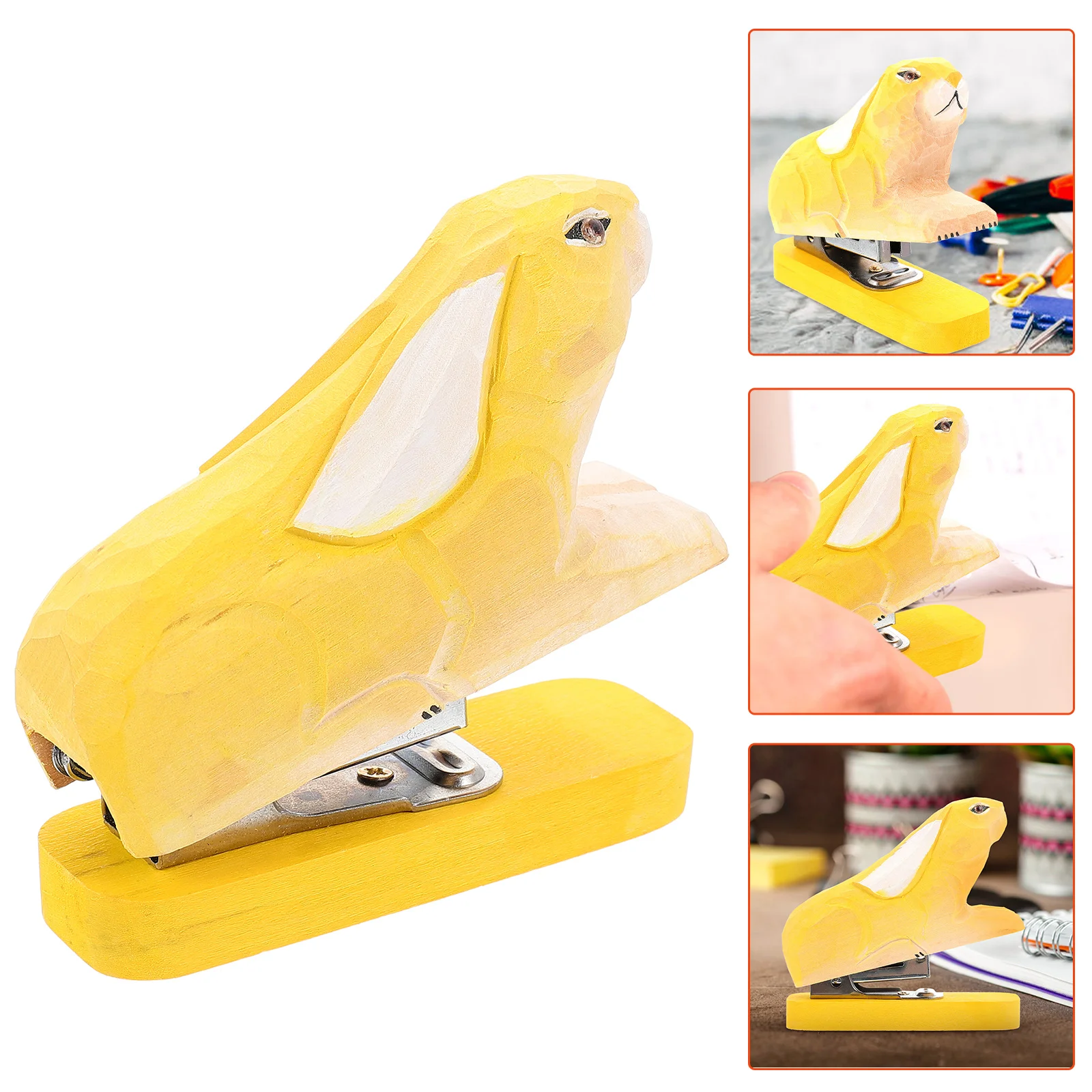 

Mini Stapler Creative Desk Decoration Desktop Statue School Fine Workmanship Handmade Iron Office Animal Cute
