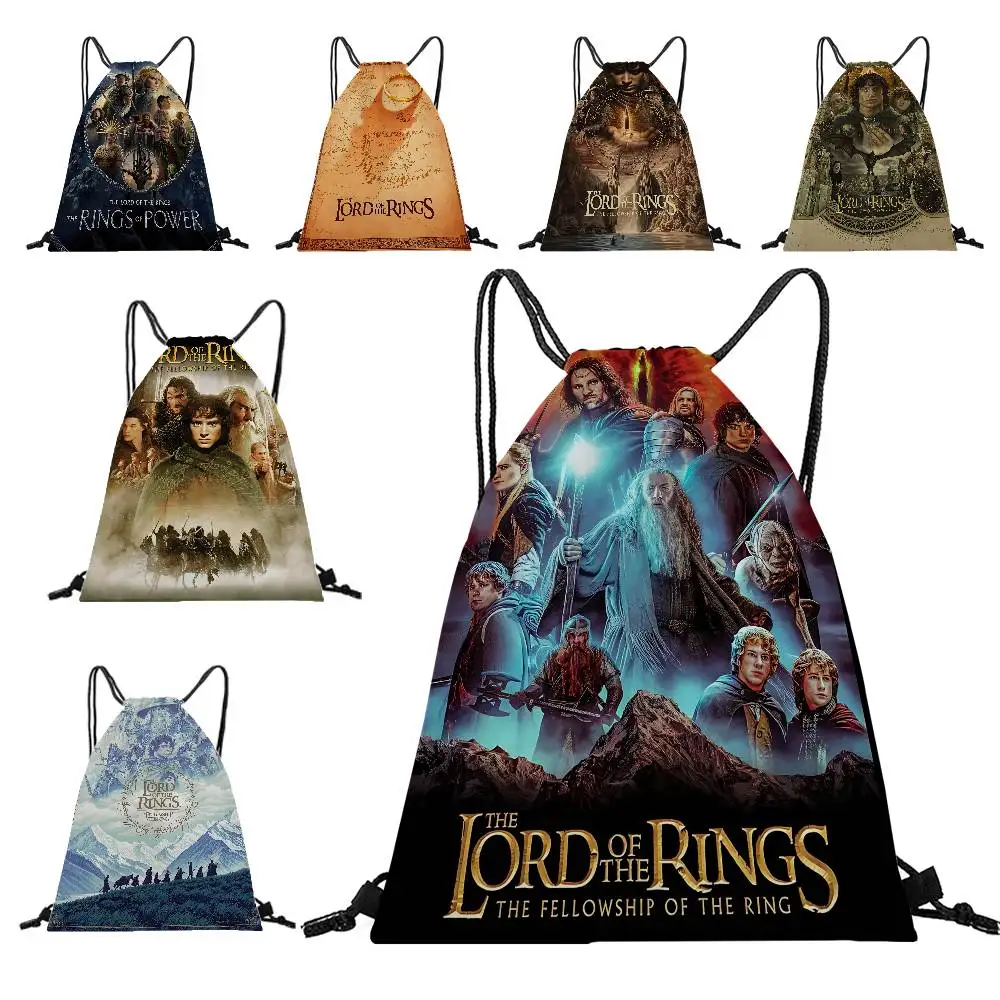 حقيبة ظهر كلاسيكية T-The L-Lord O-Of T-The R-Rings Fantasy Movie قطعة واحدة برباط، حقيبة ظهر برباط قابلة للتعديل