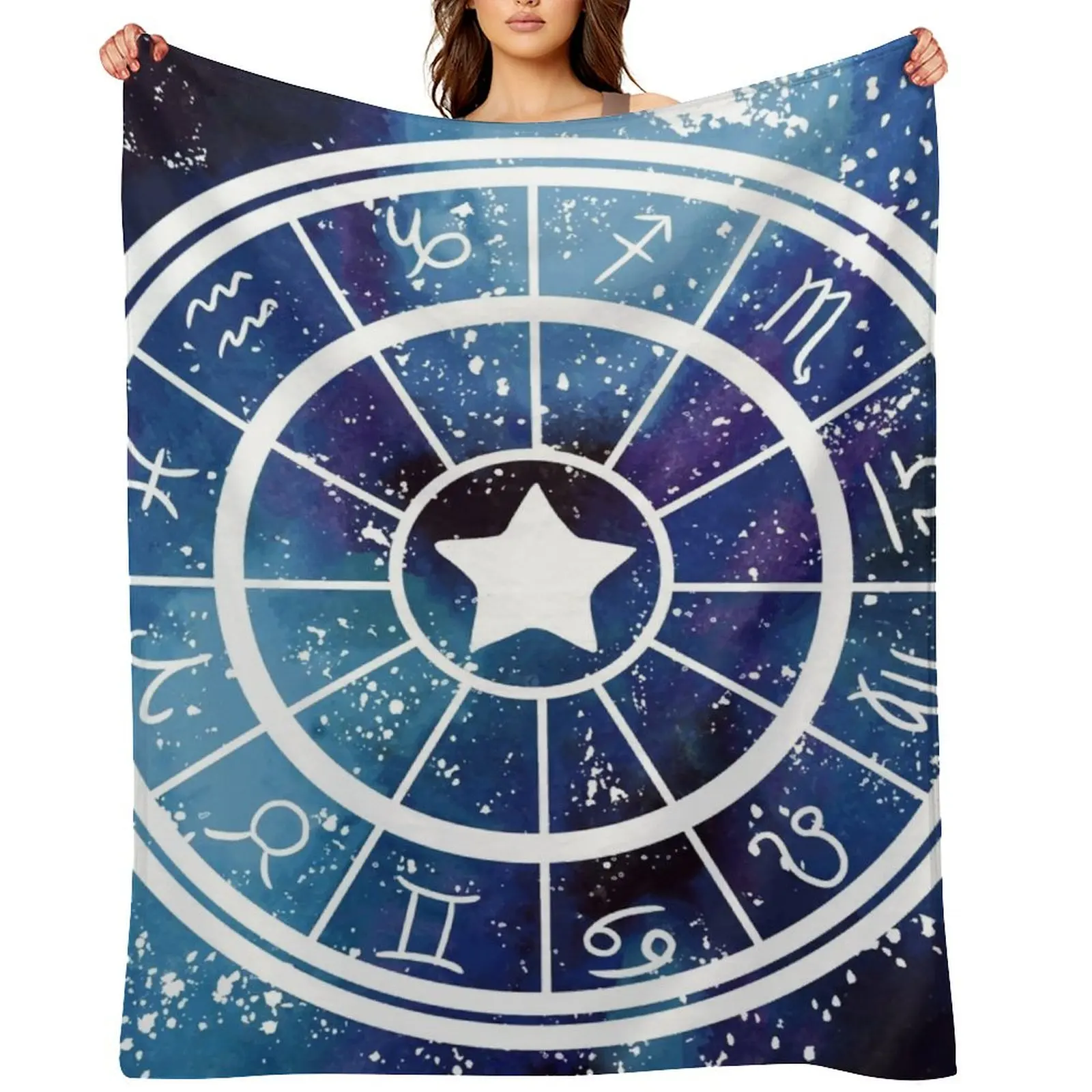 

Zodiac Constellation Galaxy Wheel Throw Blanket christmas decoration blankets ands Luxury Throw Shaggy Blankets