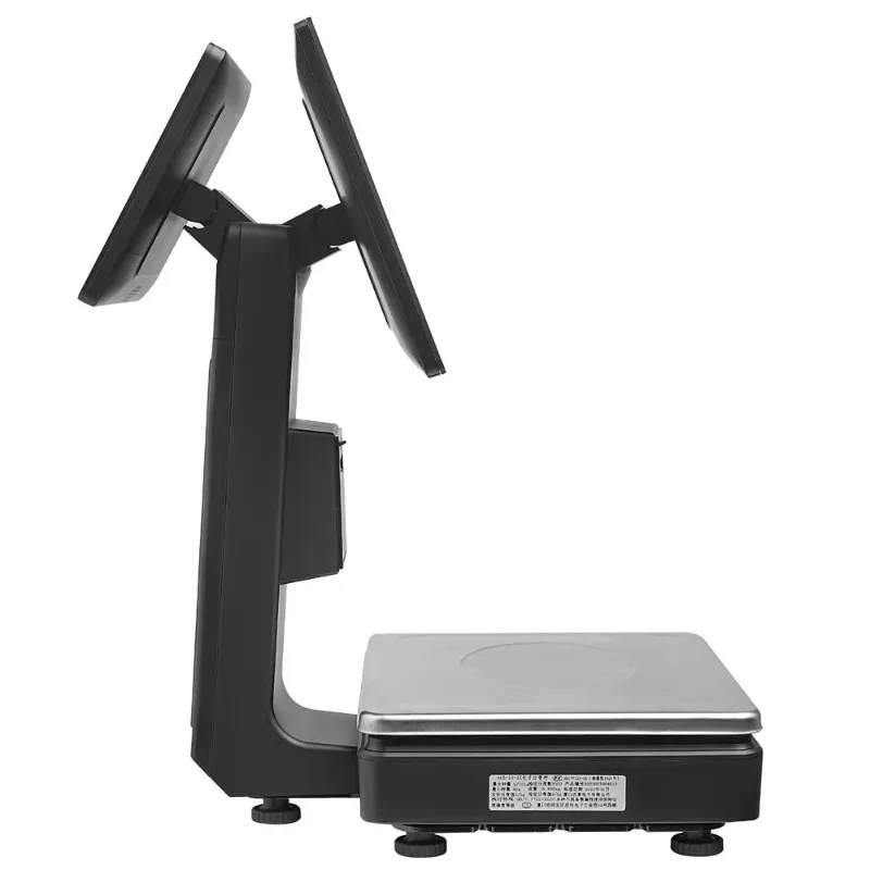 Double Touch Screen All One POS Weighing System Electric Scales Cashier Machine Windows/Android Support 15-30kg Capacity for view 6