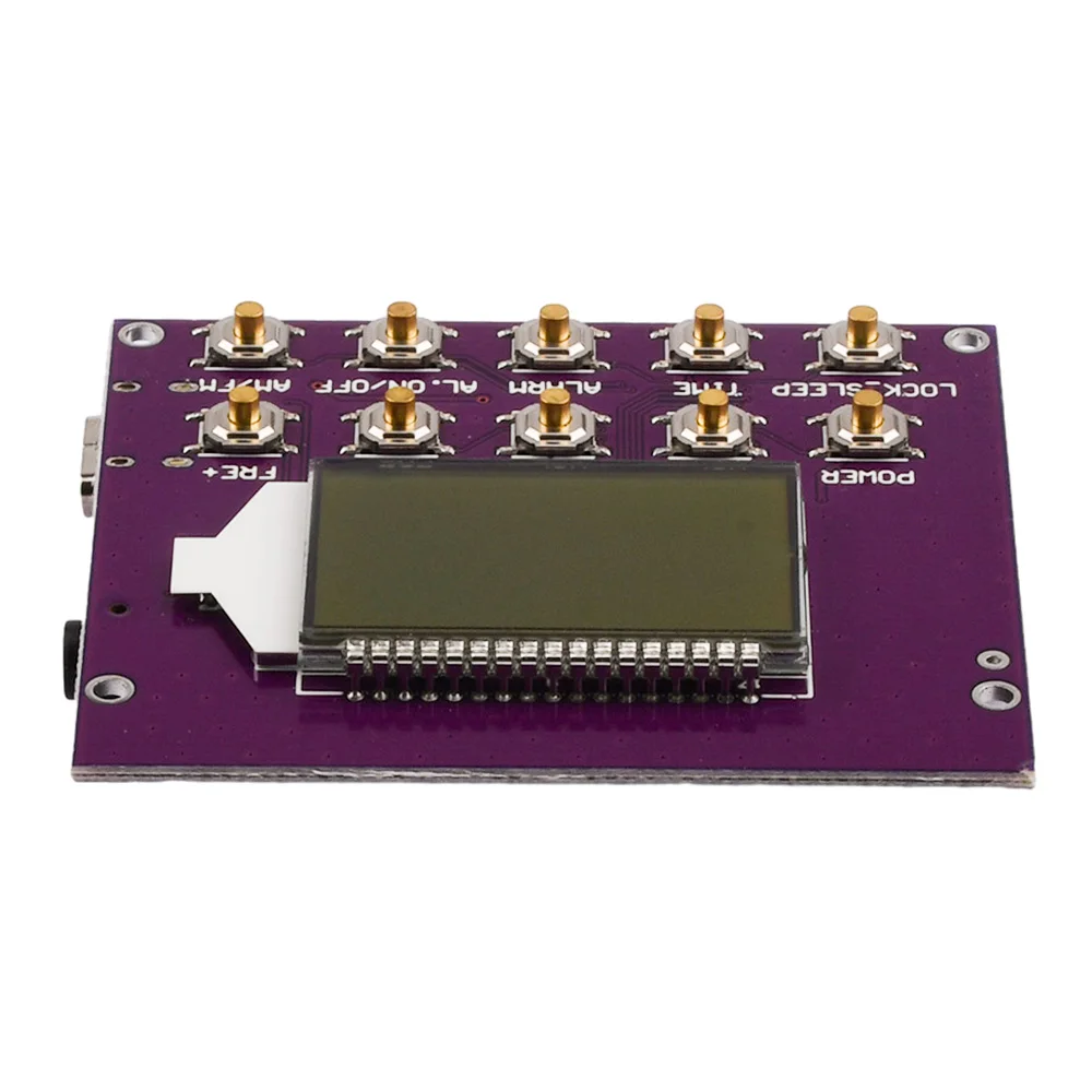 Módulo receptor de rádio FM estéreo sem fio, placa estéreo digital PCB, display LCD, Kits eletrônicos DIY, 87-108MHz