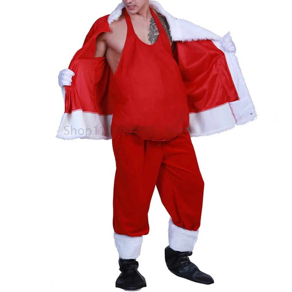 Weihnachten Santa Claus Cosplay Gefälschte Bauch Falsche Schwangerschaft Bauch Cosplay Film Requisiten Weihnachten Santa Claus Cosplay Gefälschte Bauch Weste