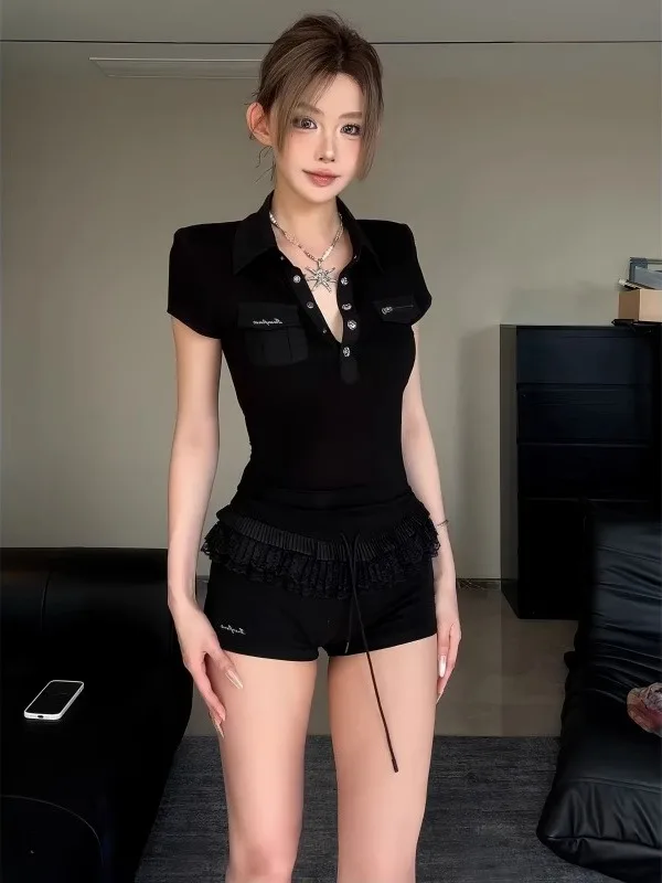 

Новая универсальная женская футболка больших размеров в американском уличном стиле с модным дизайном кармана, летняя, с коротким рукавом