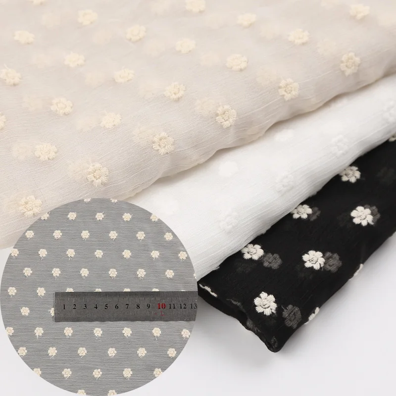 

Трехмерная ткань с вышивкой в горошек, ткань для свадебной вышивки, одежда, ткани, аксессуары для самостоятельного изготовления, ткани