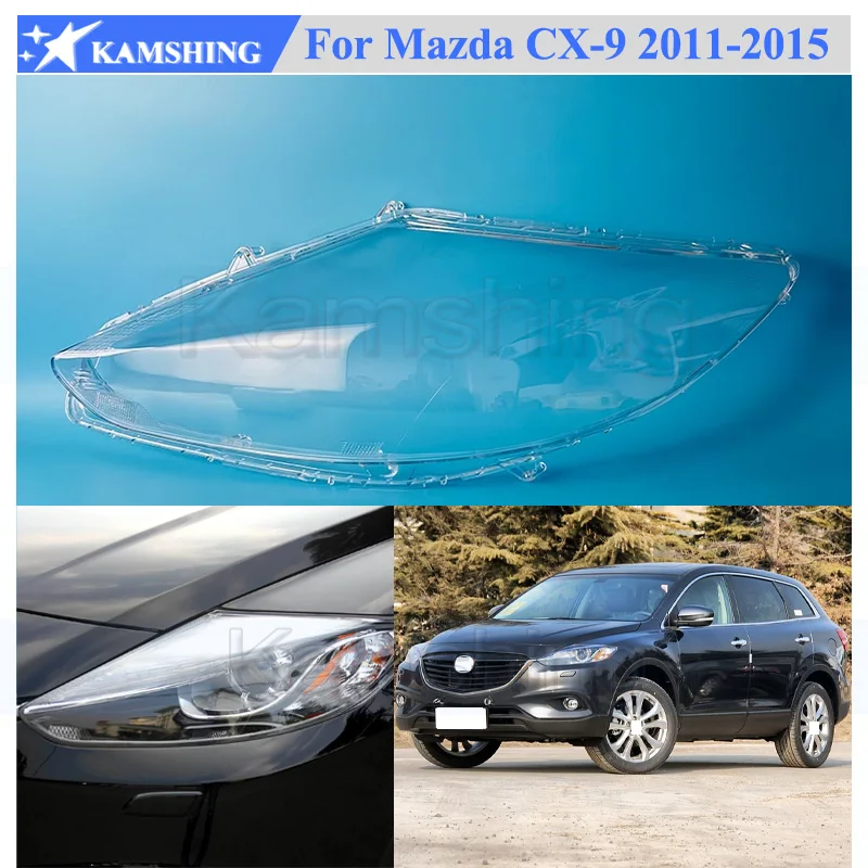 

Kamshing Headlight Cover Shell Shade For Mazda CX-9 CX9 2011-2015 Head Lamp Glass Head Light Cover Lens Transparent