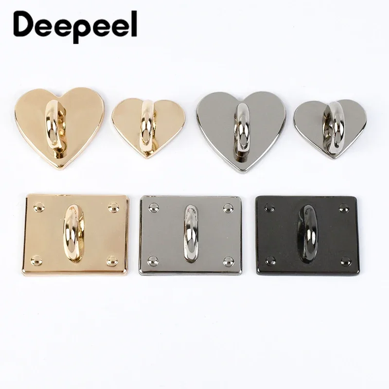 4/10Pcs Deepeel Metal Heart Bag Side Clip Buckles Handbag Strap Chain Hanger Connect Hook Clasp DIY Hardware Bags Accessories