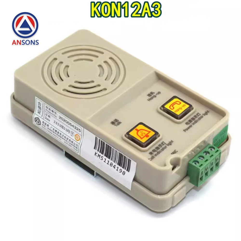 KON12B KON12A KON12A2 KON12A3 KM51071203 KONE Elevator Intercom Car Roof Ansons Elevator Spare Parts