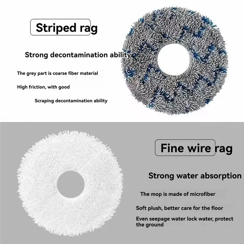 BAAD Applicabile agli accessori per spazzatrici Ecovacs N9+X1s/T10/T20 Accessori per panni per pulizia