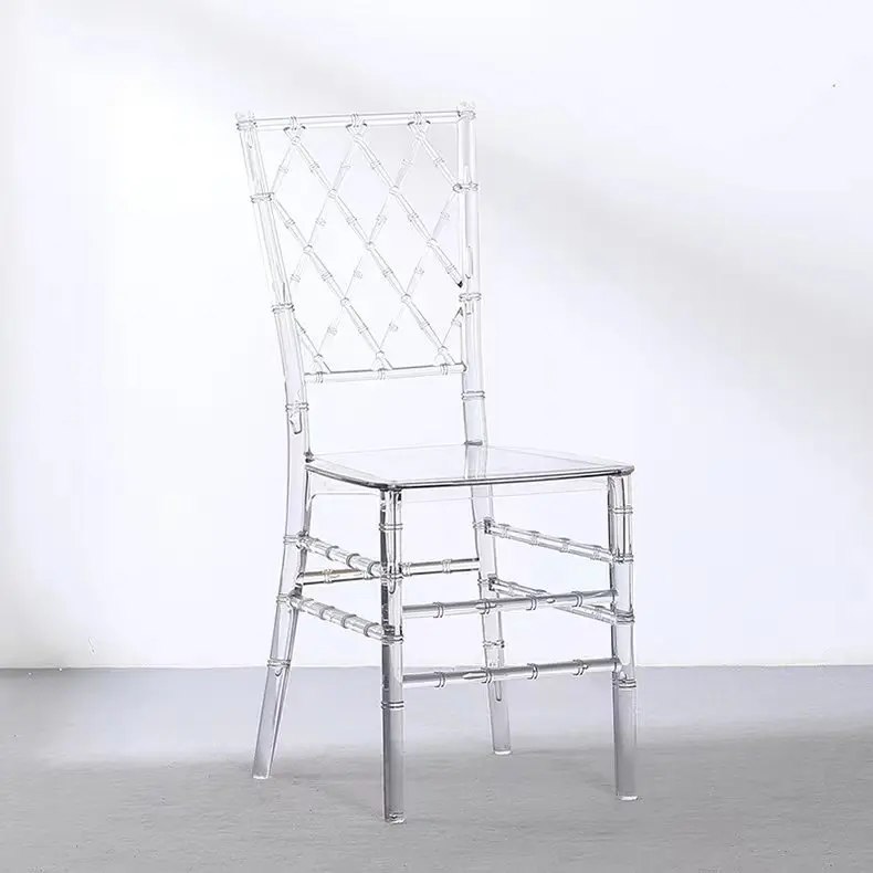 Batch Transparent crested chair outdoor wedding hotel transparent chair plastic acrylic crystal chair wedding high back meal