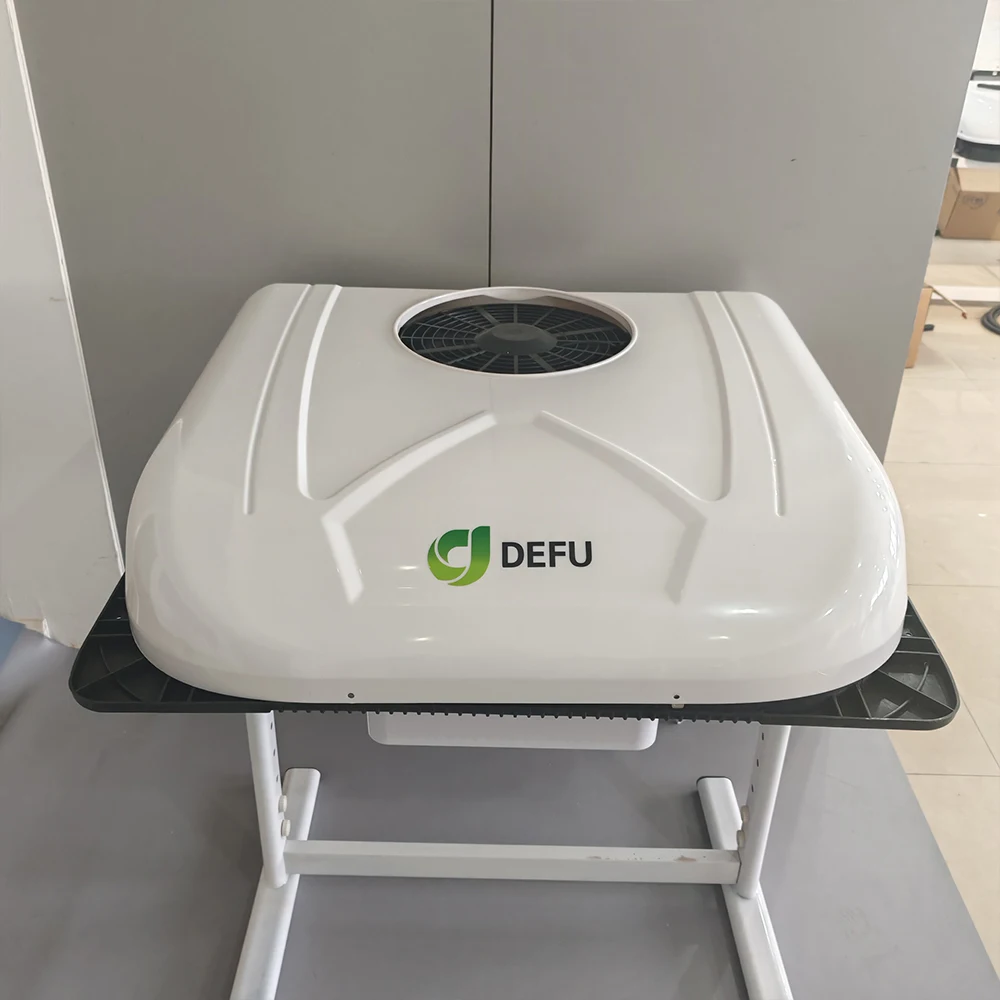 سقف علوي كهربائي تيار مستمر وقوف السيارات برودة على السطح تكييف الهواء شاحنة 12 فولت 24 فولت مكيف الهواء لشاحنة جرار #3