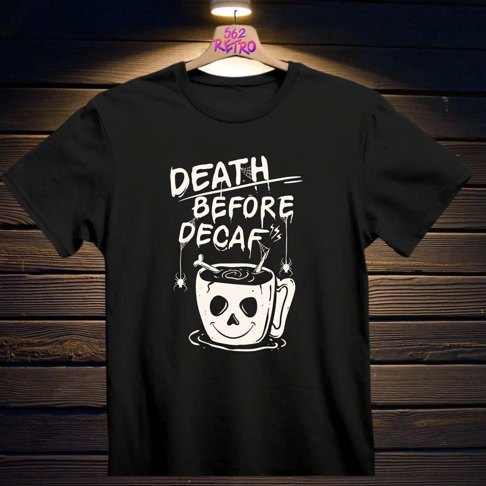 Death Before Decaf T-Shirt Black S-3XL
