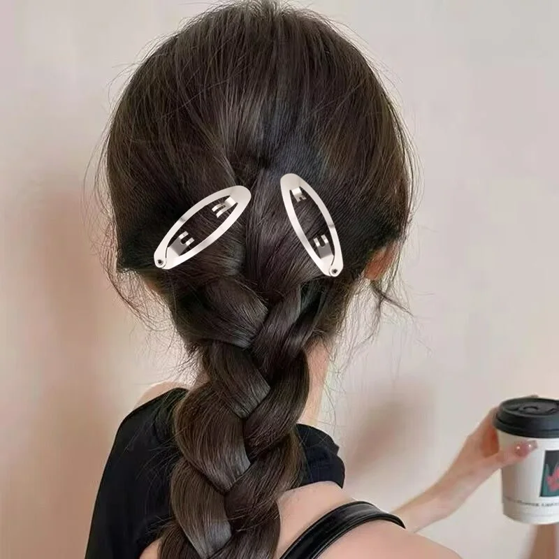 10/100Pcs Oval Metal Hair Clip for Women Oval Shape Basic Simple Bangs Side Barrettes DIY Hair Style Tools Hairpins Accessories